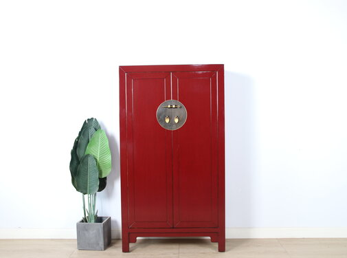 Yajutang Schuhschrank 2 Türen purpurrot RAL3004