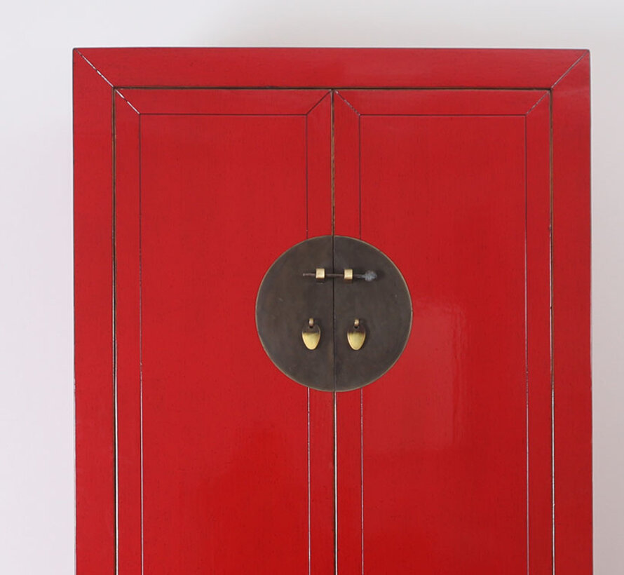 Chinese wedding cabinet 2 doors 2 drawers red