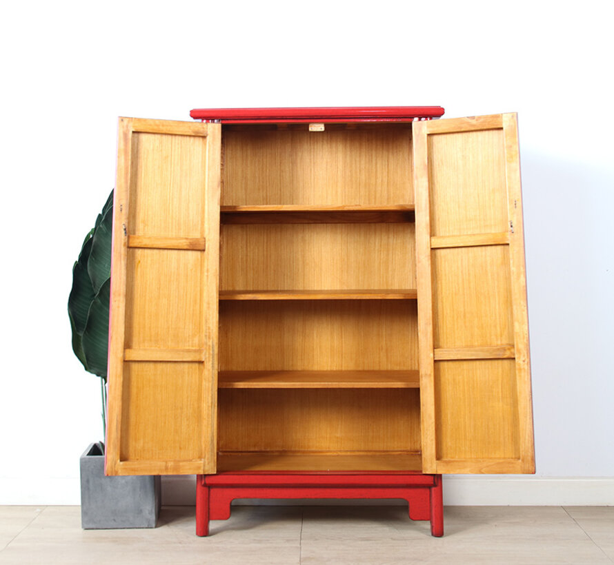 Chinese wedding cabinet 2 doors red