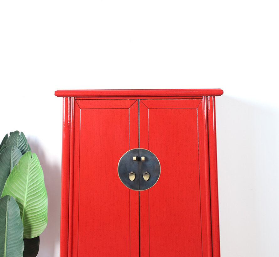Chinese wedding cabinet 2 doors red