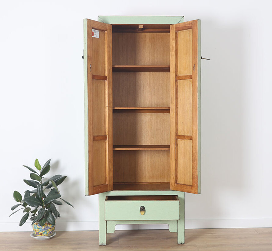 Chinese wedding cabinet 2 doors 1 drawer mint