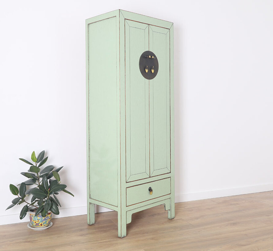 Chinese wedding cabinet 2 doors 1 drawer mint