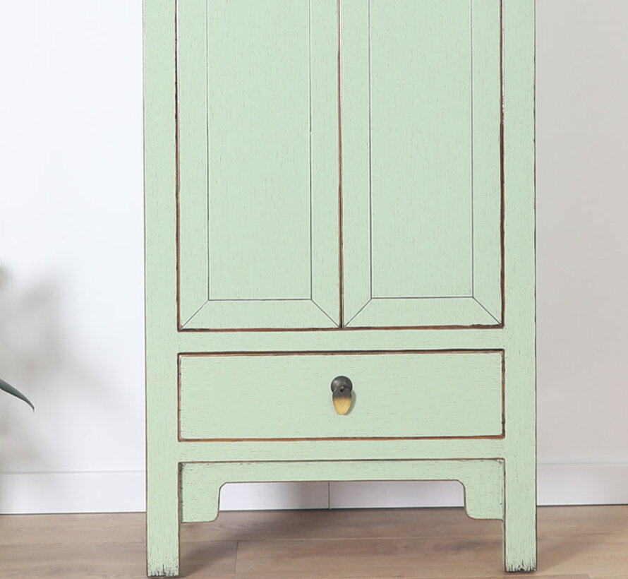 Chinese wedding cabinet 2 doors 1 drawer mint