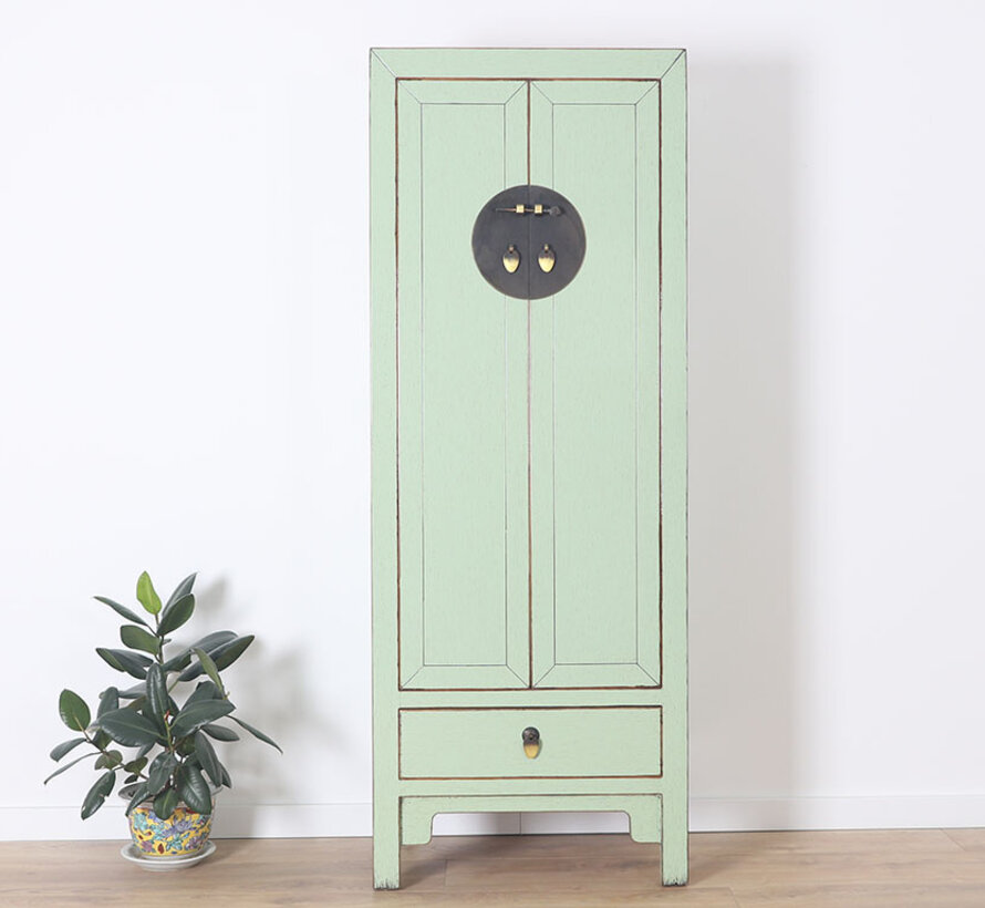 Chinese wedding cabinet 2 doors 1 drawer mint