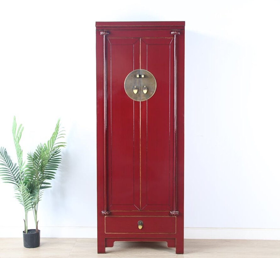 Chinesische Hochzeitschrank  Ordnerschrank  purpurrot RAL3004