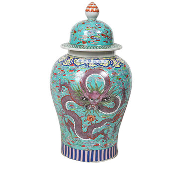 Yajutang Chinesische Porzellan Deckelvase