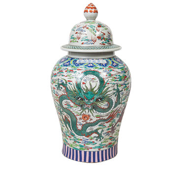 Yajutang Chinesische Porzellan Deckelvase