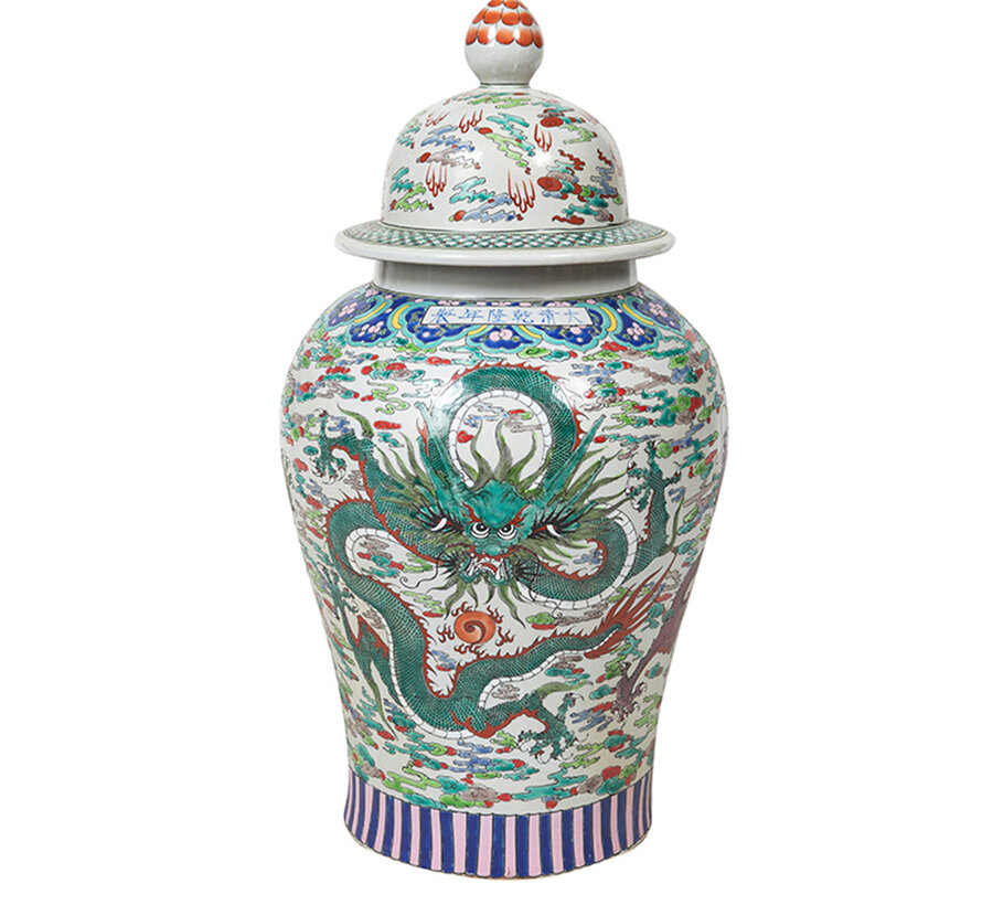 Chinesische Porzellan Deckelvase68cm hoch Ø 34cm