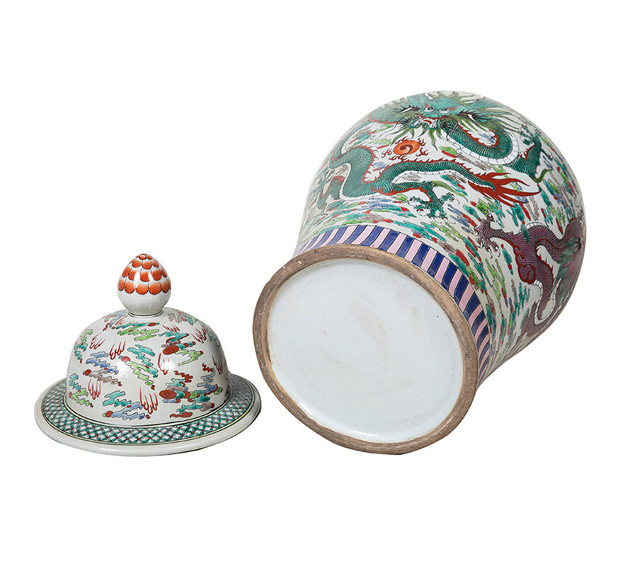 Chinese porcelain lidded vase68cm high Ø 34cm