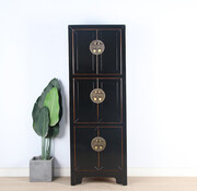 Yajutang Chinese Black Solid Wood Storage Cabinet