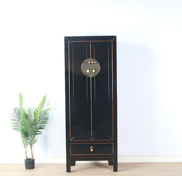 Yajutang Chinese Black Solid Wood Storage Cabinet