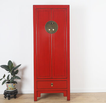 Yajutang Chinesischer Hochschrank Rot Massivholz