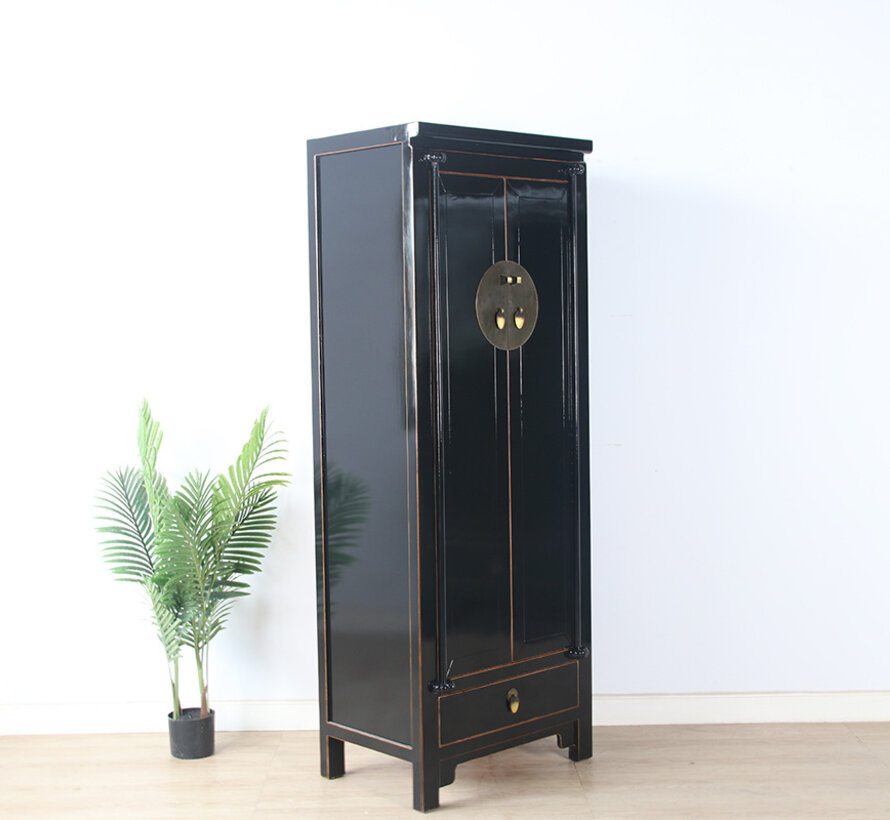 Chinese wedding cabinet solid wood wardrobe black