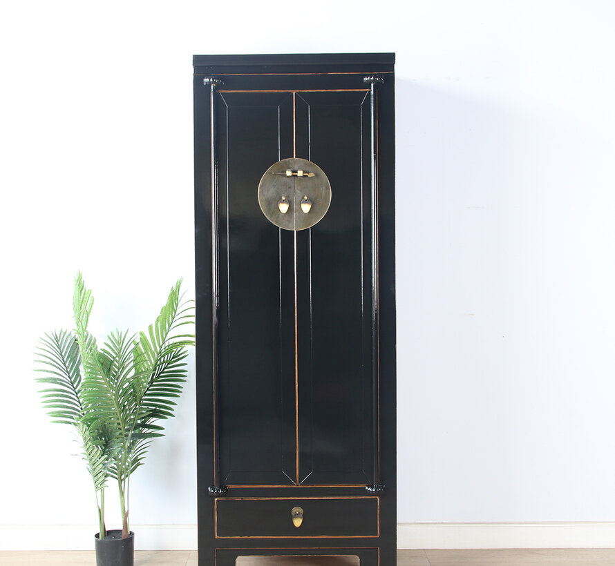 Chinese Black Solid Wood Cabinet | Yajutang