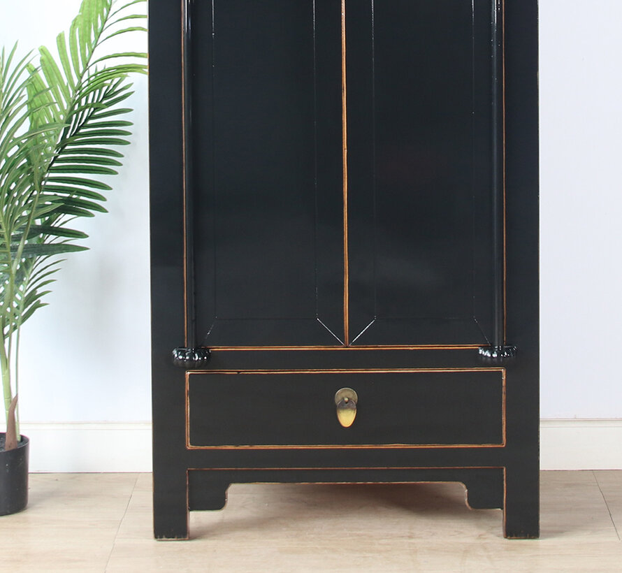 Chinese Black Solid Wood Cabinet | Yajutang