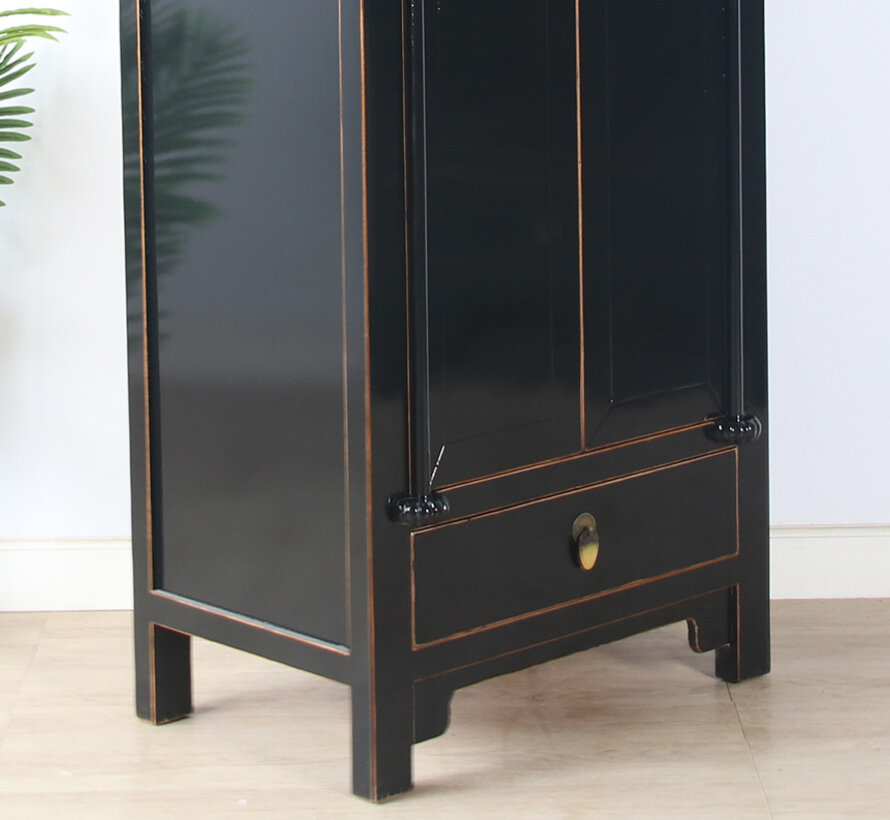 Chinese Black Solid Wood Cabinet | Yajutang