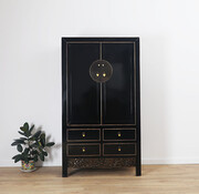 Yajutang Black Chinese solid wood cabinet