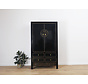 Chinese wedding cabinet 2 doors 2 drawers black