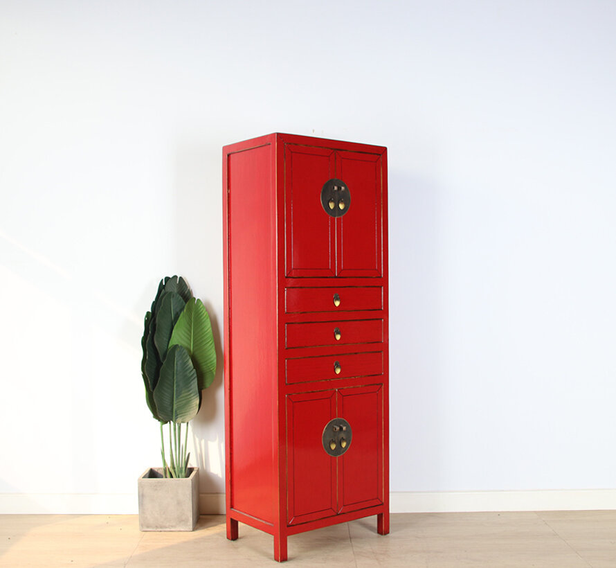 Chinese wedding cabinet  solid wood red