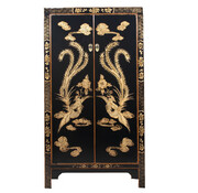 Yajutang Chinese Cabinet Black with Hand-Painted Phoenix