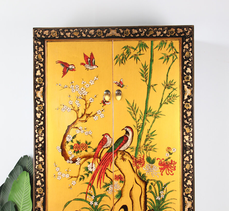 Chinese Wedding Cabinet Yellow | Hand-painted | Yajutang