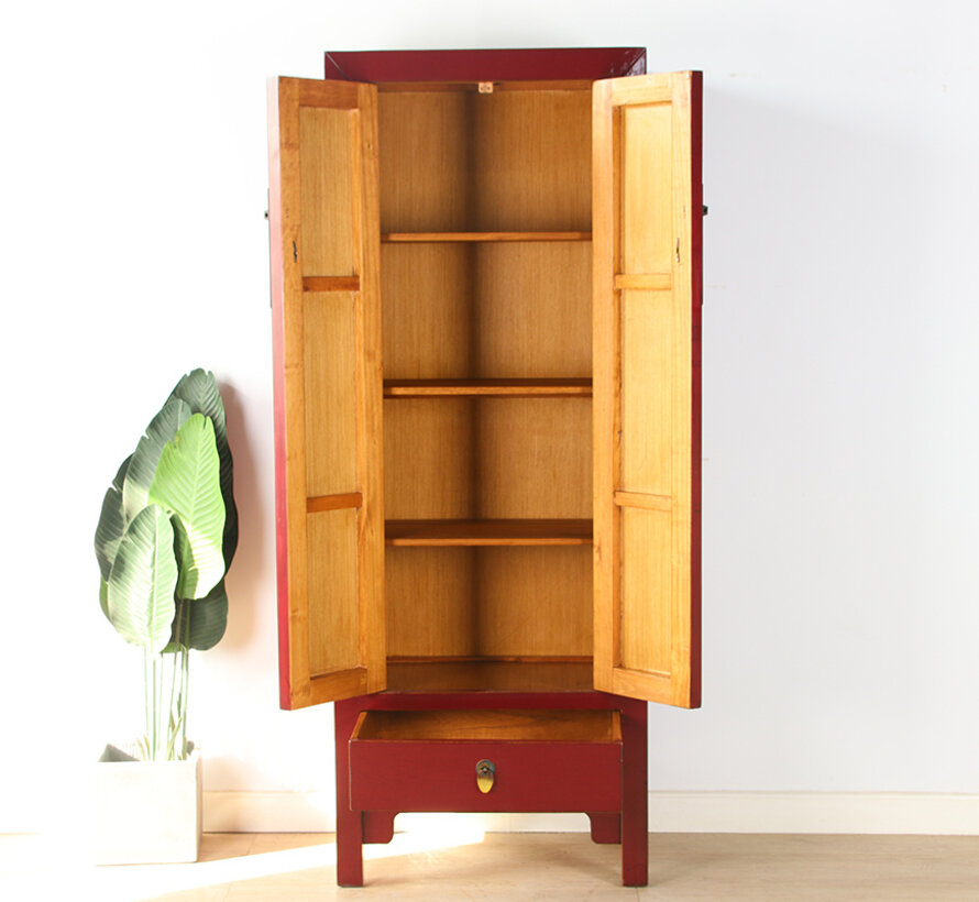 Chinese wedding cupboard  purple red RAL3004