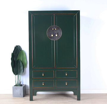 Yajutang Chinese wedding cabinet fir green RAL6009