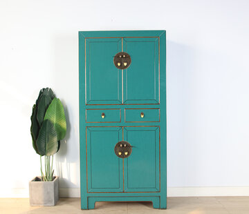 Yajutang Chinese Wedding Cabinet Turquoise RAL5018
