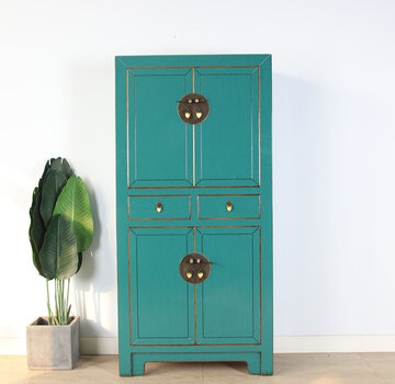 Yajutang Chinese Wedding Cabinet Turquoise RAL5018