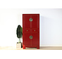 Chinesischer Hochzeitsschrank rot RAL3004 Massivholz Messing | Yajutang