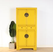 Yajutang Chinesische Kommode Hochzeitschrank gelb
