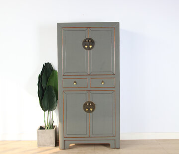Yajutang Chinesische  Hochzeitschrank grau  RAL7005