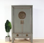 Yajutang Chinesischer Hochzeitschrank grau  RAL7005