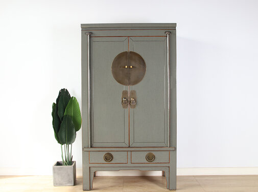 Yajutang Chinese Wedding Wardrobe Grey RAL7005