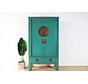 Chinesische Hochzeitschrank Massivholz 2 Türen Schrank türkis RAL5018