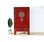 Chinesischer Hochzeitsschrank purpurrot RAL3004 Massivholz Messing | Yajutang