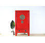 Chinese wedding cabinet solid wood 2 doors wardrobe red