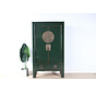 Chinese wedding cabinet solid wood 2 doors wardrobefir-green