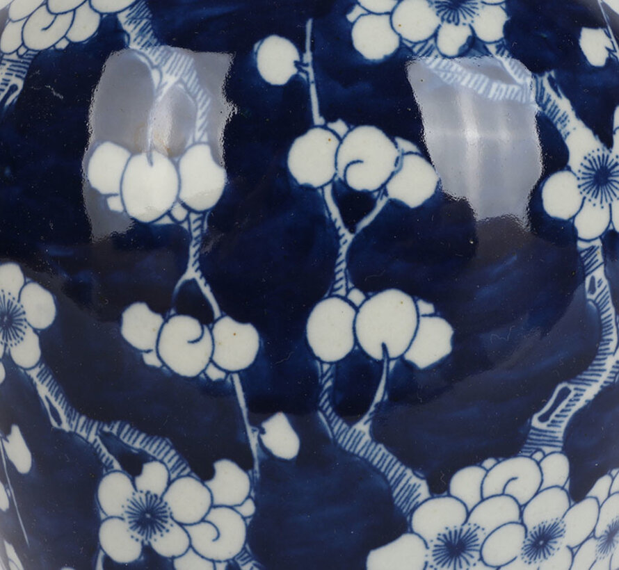 Chinesische Porzellan Deckelvase  20cm hoch Ø 18