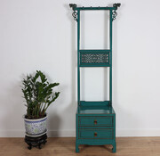 Yajutang Chinese Coat Rack Turquoise with 2 Drawers