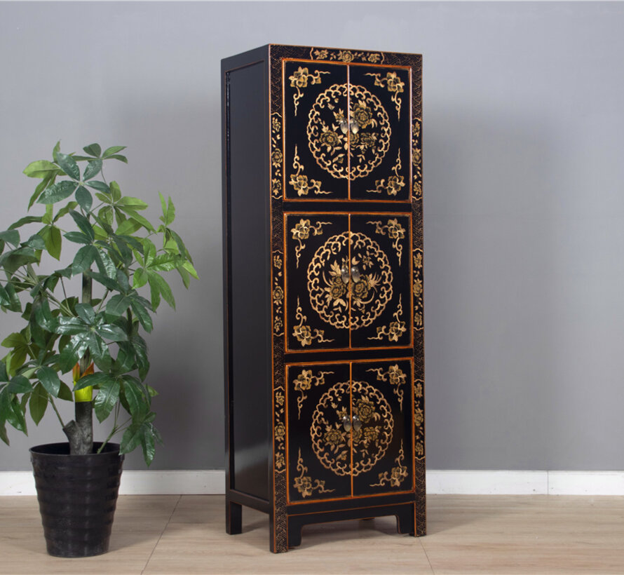 Wedding cabinet from China 6 doors painted black