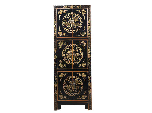 Yajutang Hand-Painted Chinese Cabinet Black
