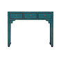 Antique Chinese solid wood console table – blue