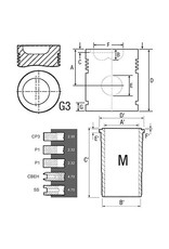 cilinder set  D66, D99, D132, DLD2, DLD3, DED3, D212, D214, D215, D320, D322, D430, D432