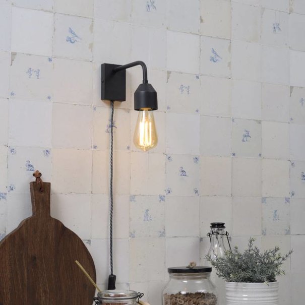 it's about RoMi Moderne wandlamp Madrid Design zwart