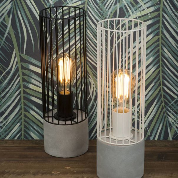 it's about RoMi Industriële tafellamp Memphis 1-lichts wit