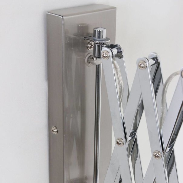 Steinhauer Moderne wandlamp Spring uittrekbaar staal