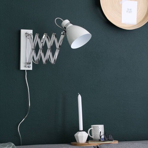 Moderne wandlamp Spring uittrekbaar wit