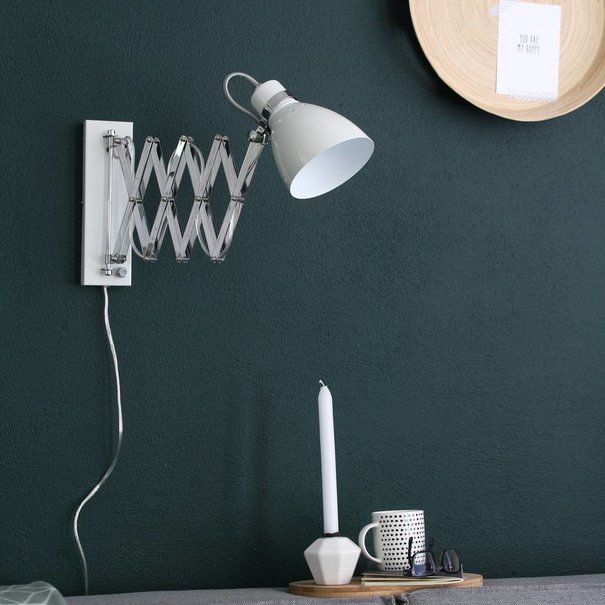 Steinhauer Moderne wandlamp Spring uittrekbaar wit