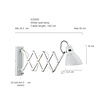 Steinhauer Moderne wandlamp Spring uittrekbaar wit